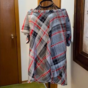 Red and Black Check Tunic